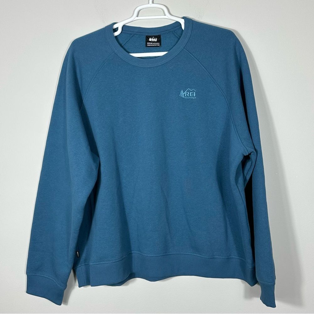 REI Co-op Unisex Sz XXXL Teal Blue Crewneck Sweatshirt Casual Outdoor Pullover - Picture 5 of 12